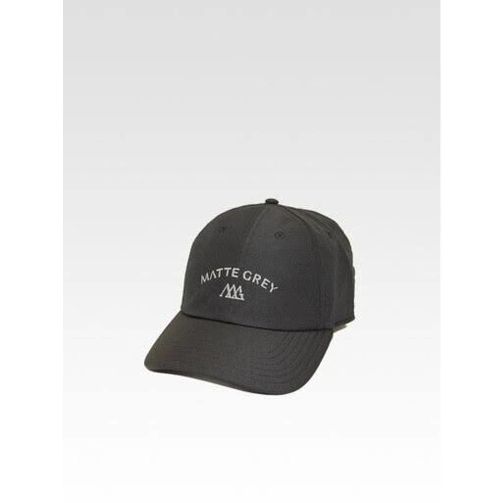 MATTE grey mens golf adjustable cap hat breathable, moisture wicking